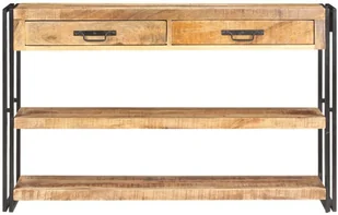 vidaXL Szafka, 120x30x75 cm, lite, surowe drewno mango 321802 - Szafki do salonu - miniaturka - grafika 10