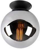 Lampy sufitowe - QAZQA Lampa sufitowa Art Deco czarna z przydymionym lustrem - Pallon - miniaturka - grafika 1