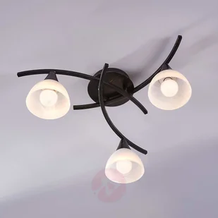 Lindby Lampa sufitowa Country czarna z 3 lampami E14 - Della - Lampy sufitowe - miniaturka - grafika 3