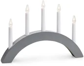 Oświetlenie świąteczne - Markslojd 704470 - Świecznik świąteczny ATLE 5xE10/3W/230V szary - miniaturka - grafika 1