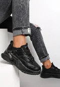 Sneakersy damskie - Czarne Sneakersy Atel - miniaturka - grafika 1