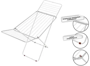 Pucuś Suszarka balkonowa biała Luigi 18mb - Suszarki na ubrania - miniaturka - grafika 2