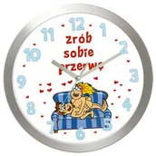 Zegary - Atrix Zegar aluminiowy zrób sobie przerwę AL2412PE - miniaturka - grafika 1