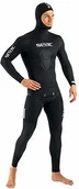 Pianki do pływania - Seac SEAC Męski kombinezon neoprenowy Black Shark dla wędkarzy nurkujących i Apnoe, 3 mm, dwuczęściowy, z wyściółką rozłupującą, czarny, S 0010362270040A - miniaturka - grafika 1