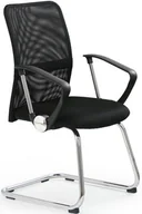 Fotele i krzesła biurowe - VIRE SKID fotel pracowniczy czarny - miniaturka - grafika 1