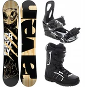Deski snowboardowe - Raven Zestaw Snowboard Grizzly 168cm 2020 - miniaturka - grafika 1