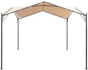 vidaXL Altana/namiot ogrodowy, 4x4 m, stal, beżowy - Pawilony ogrodowe - miniaturka - grafika 4