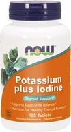 Witaminy i minerały dla sportowców - Now Foods Sklep POTASSIUM PLUS IODINE 180 TABLETEK - miniaturka - grafika 1
