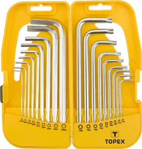 Topex Klucze hex i torx, długie, komplet 18 sztuk, , 35D953 - Klucze i nasadki - miniaturka - grafika 3