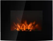 Kominki elektryczne - Homcom HOMCOM KOMINEK ELEKTRYCZNY LED ŚCIENNY 900/1800 W czarny - miniaturka - grafika 1