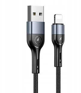 USAMS Kabel Pleciony Apple Lightning 2A 1M Czarny - Kable USB - miniaturka - grafika 2