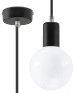 Lampy sufitowe - Sollux Lighting Lampa wisząca EDISON czarna NICKEL - miniaturka - grafika 1