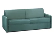 Sofy i kanapy - Vente-Unique 4-osobowa rozkładana sofa z weluru CALIFE - Kolor miętowy - Łóżko 160 cm - Materac 18cm - miniaturka - grafika 1