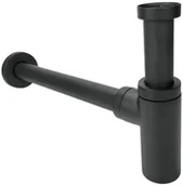 Syfony - Durasan Syfon umywalki butelkowy bez spustu czarny - miniaturka - grafika 1