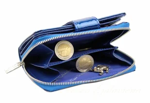 Pierre Cardin Portfel Damski Skóra Naturalna Z Suwakiem Piórnik 13 cm Lakierowany - Portfele - miniaturka - grafika 7