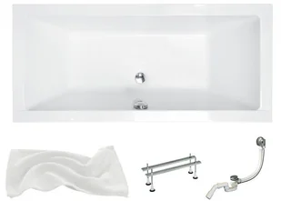 Besco 190x90 Quadro + Syfon #WAQ-190-PK - Wanny - miniaturka - grafika 8