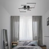 Lampy sufitowe - Briloner Lampa sufitowa LED Frame, Step dim, 4-pkt. czarna - miniaturka - grafika 1