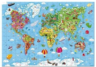 Janod Puzzle w walizce Ogromna mapa świata 300 elementów 7+, solution-bc-6984-0 - Puzzle - miniaturka - grafika 6