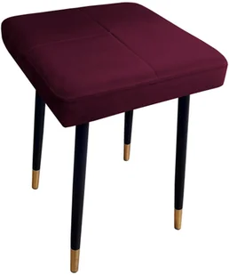 Taboret MAX MG02 śliwka podstawa czarna/złota - Taborety i hokery - miniaturka - grafika 2