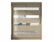 Szafy - Szafa Przesuwna do sypialni Pesto XIII dąb sonoma - miniaturka - grafika 1