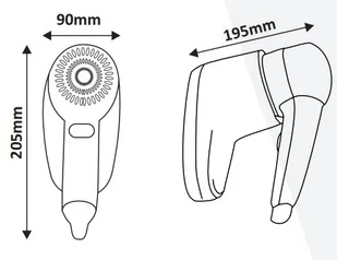 WARMTEC Suszarka do włosów Warmtec P2 1200 W Dom003677 - Suszarki do rąk i włosów - miniaturka - grafika 3