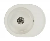 Zlewozmywaki - Brado Zlewozmywak granitowy BELLA Biały bellabi - miniaturka - grafika 1