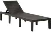 Leżaki ogrodowe - vidaXL Leżak plastikowy antracytowy 315827 - miniaturka - grafika 1
