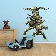 Naklejki na ścianę - Wall Smart Designs Teenage Mutant Ninja Turtles TMNT pełnego kolor na ścianę naklejka ścienna Kalkomania naklejka dziewcząt pokój dziecięcy transfer artystyczny druk STICKAPRINTZ131 - miniaturka - grafika 1