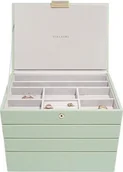 Pudełka i szkatułki - Stackers Szkatułka na biżuterię Stackers poczwórna classic zieleń szałwiowa 74518 - miniaturka - grafika 1