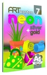 Blok kartonów kolorowych Neon A4/7K 250g - Szkolne artykuły papiernicze - miniaturka - grafika 2
