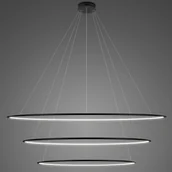 Lampy sufitowe - Altavola Design Lampa wisząca Ledowe Okręgi No.3 230 cm in 4k czarna LA075/P_230_in_4k_black - miniaturka - grafika 1