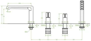 Laveo Pretto chrom BAO 014D - Baterie wannowe i prysznicowe - miniaturka - grafika 4
