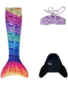 Pływanie - Kuaki Syreni ogon - monopłetwa do pływania Rainbow + Bikini RAINBOW - XS-bik 405292 - miniaturka - grafika 1