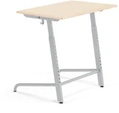 Meble do szkół i przedszkoli - AJ Produkty Ławka szkolna Axiom, srebrna, brzoza laminat - miniaturka - grafika 1