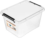 Pudła i pojemniki do przechowywania - SPACEO Pojemnik z klipsami 15.5 l 29 x 21.5 x 39 cm Spaceo - miniaturka - grafika 1