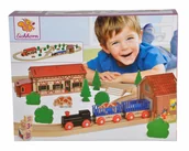 Samochody i pojazdy dla dzieci - Eichhorn EH Kolejka tor z farmą 41el Eichorn - miniaturka - grafika 1