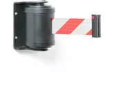 Wyposażenie miejsc publicznych - AJ Taśmowy system wygradzający 180° L 4500 mm czarny biało-czerwona taśma 312475 - miniaturka - grafika 1