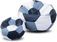 Pufy i podnóżki - Pufa piłka XXXL worek + gratis szaro-czarno-biała - miniaturka - grafika 1