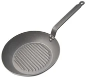 Patelnie - De Buyer Patelnia ze stali węglowej, grillowa, okrągła Carbon Plus 30 cm D-5530-30 D-5530-30 - miniaturka - grafika 1
