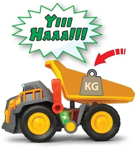 Dickie Toys Wywrotka Volvo Construction z 3 światłami i dźwiękiem Toys 725335 - Samochody i pojazdy dla dzieci - miniaturka - grafika 6