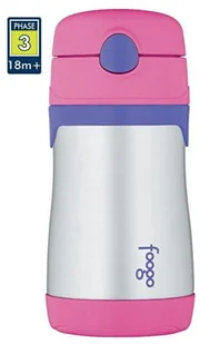 Thermos Termosik niemowlęcy Foogo z dodatkowymi ustnikami 290 ml (różowy-stalowy) 110071 - Termosy - miniaturka - grafika 2