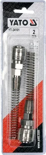 Yato SZYBKOZŁĄCZE F ZE SPRĘŻYNĄ NA WĄŻ 6X10mm 2 SZTUKI YT-24101 YT-24101 - Akcesoria pneumatyczne - miniaturka - grafika 2