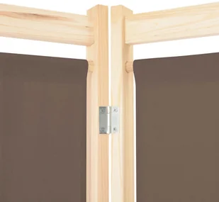 vidaXL Parawan 5-panelowy, brązowy, 200 x 170 x 4 cm, tkanina vidaXL - Parawany - miniaturka - grafika 5