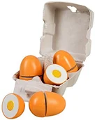 Zabawki AGD - Happy People 45044 jajka drewniane, kuchnia zabawka - miniaturka - grafika 1