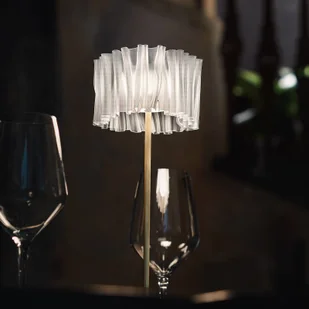 Slamp Accordéon Battery lampa stołowa biała - Lampy stojące - miniaturka - grafika 2