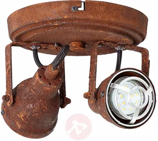 Brilliant 2-punktowa lampa sufitowa Bente rdzawa - Lampy sufitowe - miniaturka - grafika 2