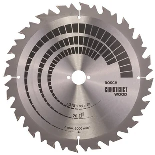 Bosch Tarcza do piły tarczowej Construct Wood 315 x 30 x 3 2 mm 20 SB2 2608640701 1 szt - Tarcze do pił Bosch Tarcza do piły tarczowej Construct Wood 315 x 30 x 3 2 mm 20 SB2 2608640701 1 szt - Tarcze do pił - miniaturka - grafika 1
