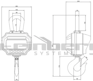 Steinberg Systems 456 45674865 Waga hakowa udźwig 3000 kg) 74865-uniw - Wagi specjalistyczne - miniaturka - grafika 2