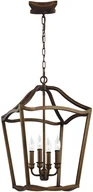 Lampy sufitowe - Feiss Wisząca LAMPA antyczna FE-YARMOUTH-4P Elstead metalowa OPRAWA świecznikowy ZWIS klatka brąz FE-YARMOUTH-4P - miniaturka - grafika 1