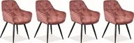 Krzesła - Signal Zestaw krzeseł CHERRY VELVET 4 szt antyczny róż ZESTAW-CHERRYVCRA-4SZT - miniaturka - grafika 1